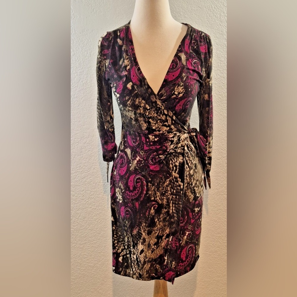 Joseph Ribkoff Wrap Dress 3/4 Sleeve 10
